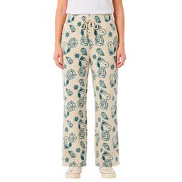 Juniors Peanuts(tm) All Over Snoopy Sherpa Wide Leg Pants