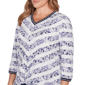 Plus Size Ruby Rd. Jetsetter Floral Chevron Knot Front Blouse - image 5