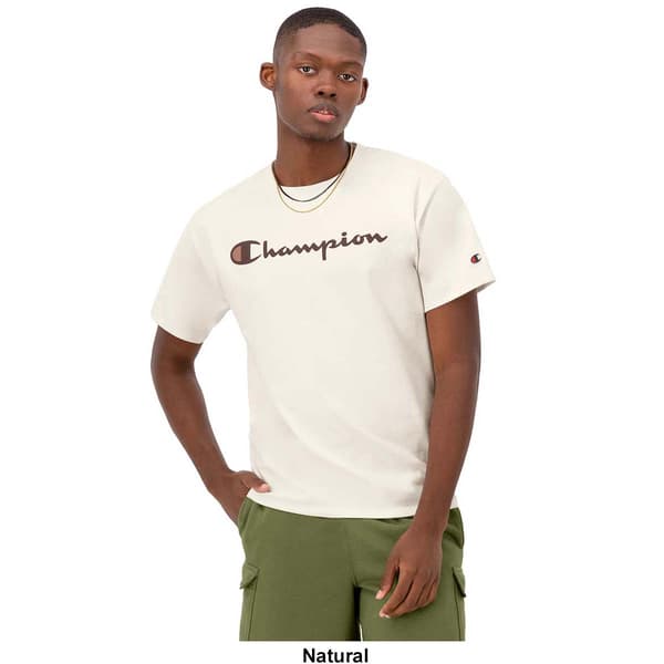 Mens Champion Classic Chest Logo Jersey Knit Tee