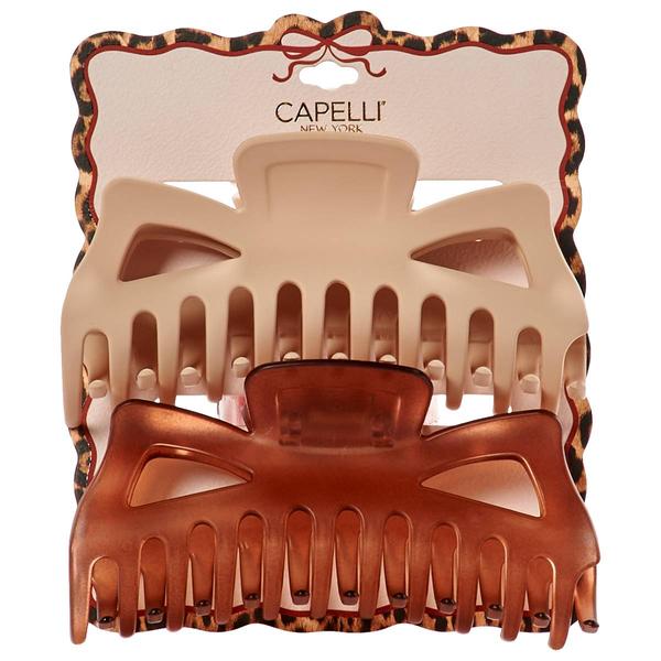 Womens Capelli New York 2pc. Classic Shape Claw Clips - image 