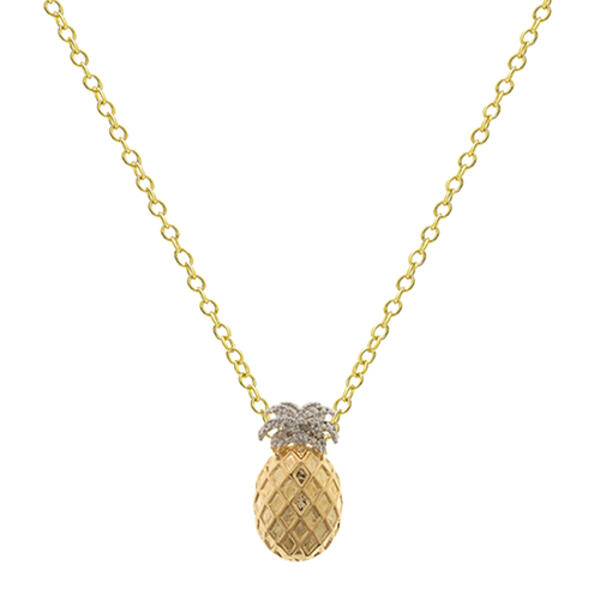 Accents by Gianni Argento Diamond Accent Pineapple Necklace - image 