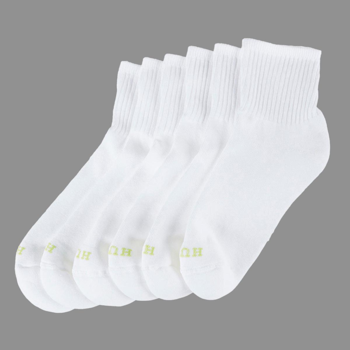 Womens HUE® 6pk. Quarter Socks