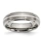 Mens Endless Affection(tm) 6mm Sterling Silver Inlay Polished Band - image 1