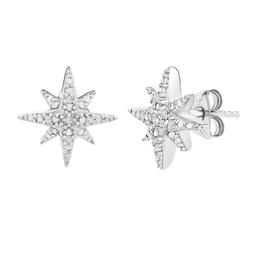 Diamond Classics(tm) 1/20ctw. Diamond Silver Starburst Stud Earrings