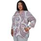 Plus Size Alfred Dunner Vail 3/4 Sleeve V-Neck Paisley Blouse - image 3