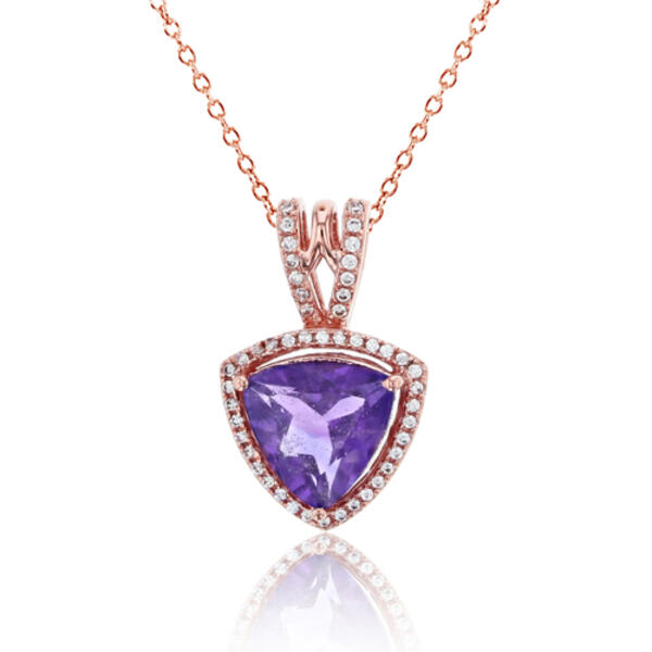 Gemstone Classics&#40;tm&#41; Rose Gold & Amethyst Necklace - image 