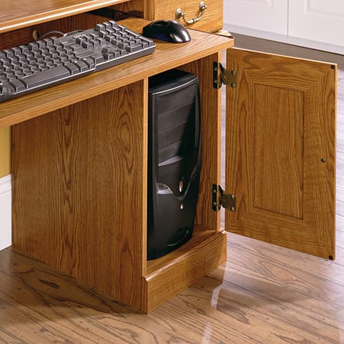 Sauder Orchard Hills Computer Desk with Hutch - Oak