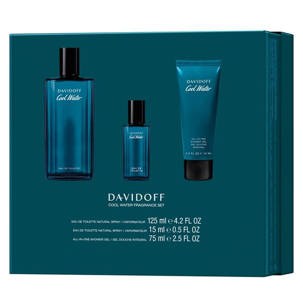Davidoff Cool Water Eau de Toilette for Men Trio Gift Set