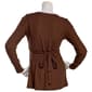 Juniors No Comment Ribbed Surplice Babydoll Top w/ Tie Back -Dots - image 3