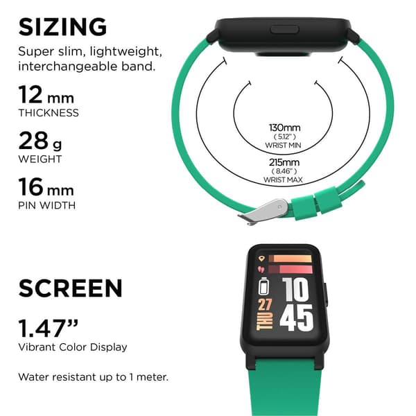 Womens iTouch Active 4 Green Strap Fitness Tracker TC4S01-G22