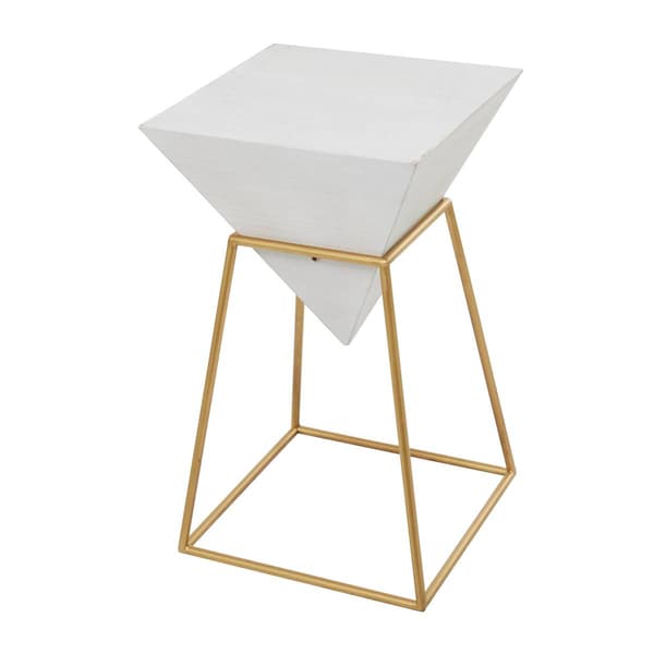 9th & Pike&#40;R&#41; Gold-Tone Metal Modern Accent Table