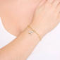 Athra 14kt. Gold Over Brass CZ A Initial Bracelet - image 3
