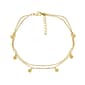 Barefootsies Gold Plated Double Strand Disc Drop Anklet - image 1