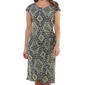 Womens Connected Apparel Short Sleeve Medallion Wrap Dress - image 3
