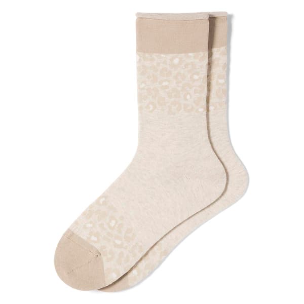 Womens HUE&#174; Jean Socks - Leopard