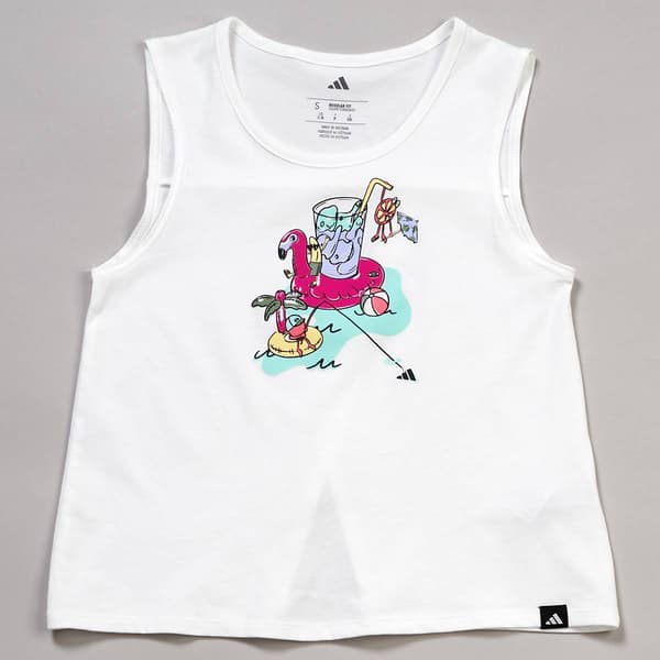 Girls (7-16) adidas(R) Summer Time Back Vent Swing Tank - image 