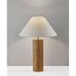 9th & Pike&#174; 26in. White Shade Natural Wood Cylinder Table Lamp - image 4