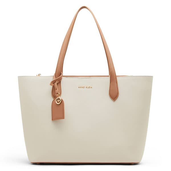 Anne Klein Bonded Double Compartment Tote