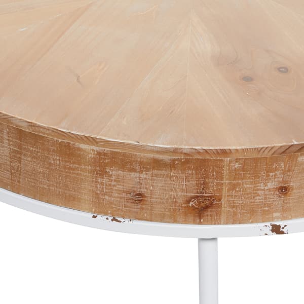 9th & Pike&#174; Natural Wood And Iron Modern Coffee Table