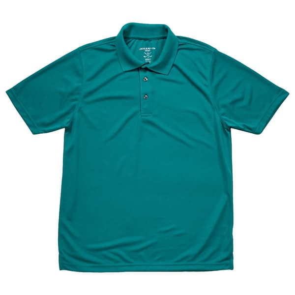 Mens Cross & Winsor&#174; Solid Rice Stitch Golf Polo