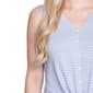 Womens NY Collection Sleeveless Stripe Tie Front Blouse - image 4