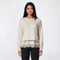 Juniors Love Tree Soft Air Lace Hem Crew Neck Pullover Top - image 1