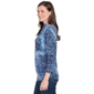 Petite Ruby Rd. Indigo Go Tie Dye Scroll Hacci Blouse - image 4