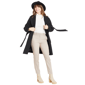 Womens Nine West Solid Faux Wool Coat With Belt - image 4
