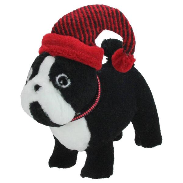 Northlight 11.5in. Plush Standing Bulldog Christmas Decoration - image 