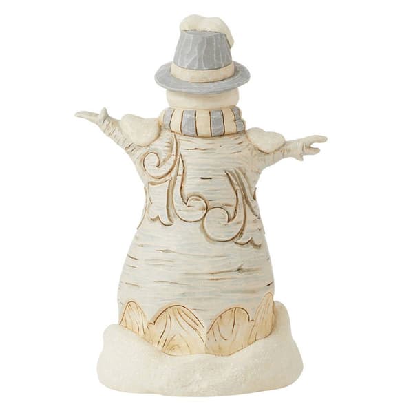 Jim Shore Heartwood Creek Woodland Carved Snowman Hat Figurine