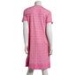 Plus Size White Orchid Short Sleeve Kaleidoscope Nightshirt - image 2