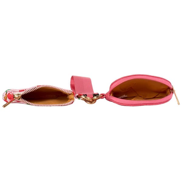 Womens DS Fashion 2 Piece Cardcase With Wristlet - Cherry/Pink