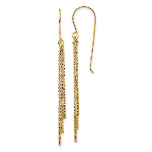 Gold Classics(tm) 14k Tassel Bars Shepherd Dangle Earrings - image 