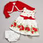 Baby Girl (NB-9M) Nannette 3pc. Strawberry Dress & Cardigan Set - image 1