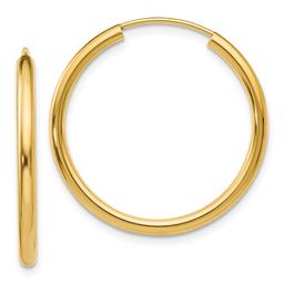 Gold Classics(tm) 22mm. 14kt. Polished Endless Hoop Earrings