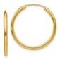 Gold Classics&#40;tm&#41; 22mm. 14kt. Polished Endless Hoop Earrings - image 1