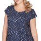 Plus Size Emaline Sapphire Serenade II Cap Sleeve Stars Tee - image 5
