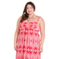Plus Size R&M Richards Coral & Pink Maxi Dress - image 4