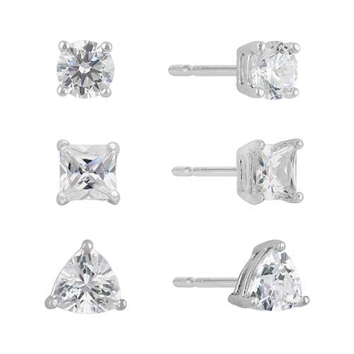 Sunstone 3pc. Sterling Silver Multi-Shape Stud Earring Set - image 