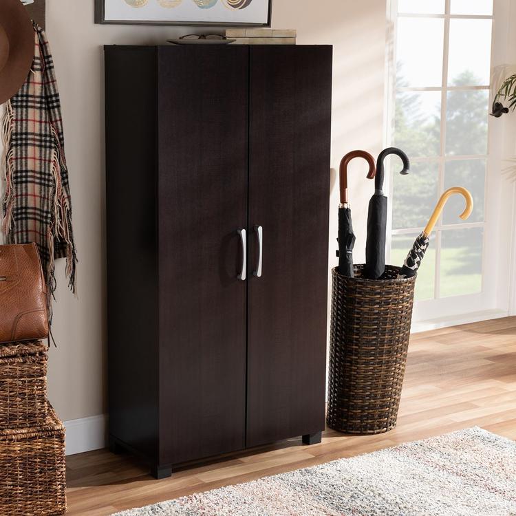 Baxton Studio Marine 2 Door Wood Entryway Shoe Storage Cabinet