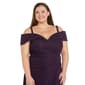 Plus Size R&M Richards Sleeveless Cold Shoulder Side Drape Gown - image 4