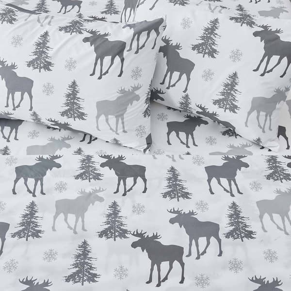 FreshFolds Mountain Ridge Moose Microfiber Sheet Set