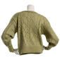Juniors Derek Heart Mix Stitch Cable V-Neck Button Front Cardigan - image 3