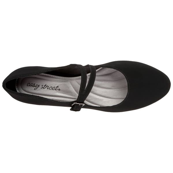Womens Easy Street Meryl Black Suede Pumps