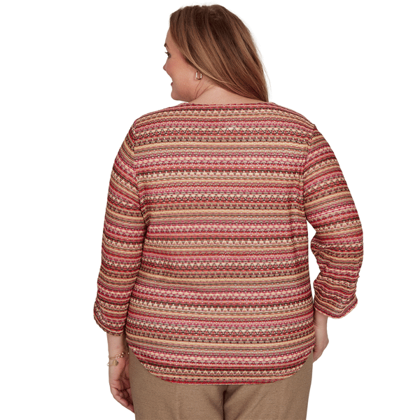 Plus Size Alfred Dunner Union Square Bayadere Stripe Blouse
