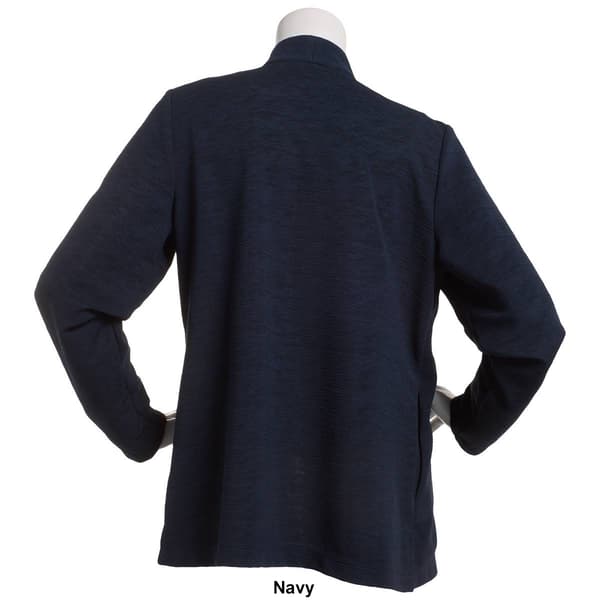 Petite Briggs Long Sleeve Jacquard Open Pocket Cardigan
