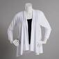 Womens Notations 3/4 Sleeve Solid Open Front Cardigan - image 1
