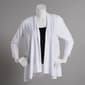 Womens Notations 3/4 Sleeve Solid Open Front Cardigan - image 1