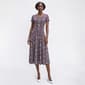 Womens Sami & Jo Short Sleeve Seam Medallion A-Line Dress - image 2