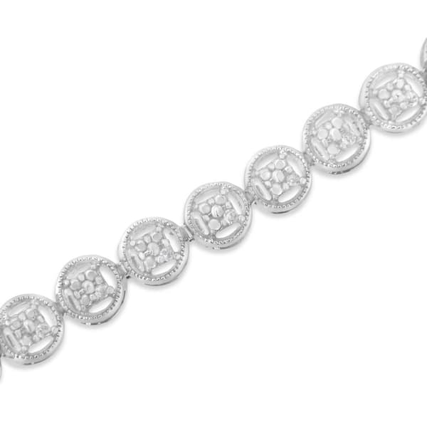 Diamond Classics&#8482; Sterling Silver Diamond Circle Link Bracelet